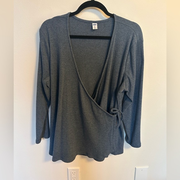 ribbed wrap shirt - Picture 1 of 2